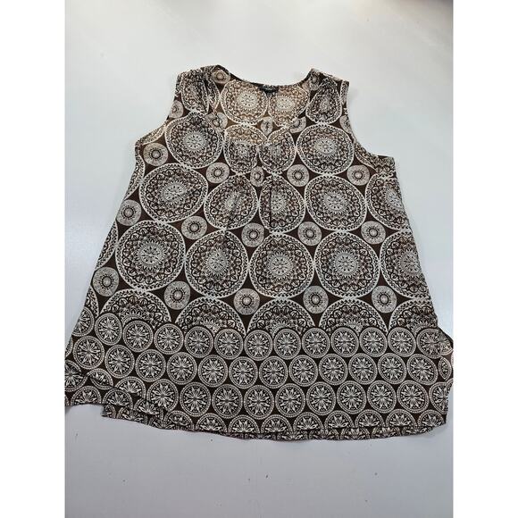 Talbots silk blend summer top slit sides size 12 EUC Sleeveless layering tank - Picture 4 of 8